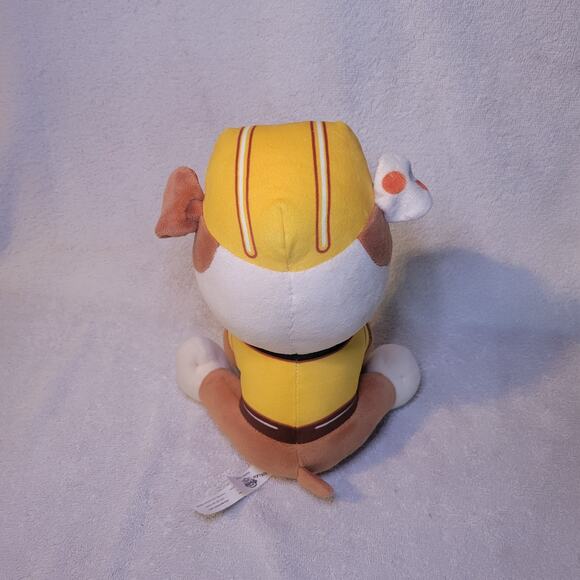 Paw Patrol Rubble Dog Plush Stuffed Animal Toy 6” Sitting Yellow Spin Master - Picture 9 of 10